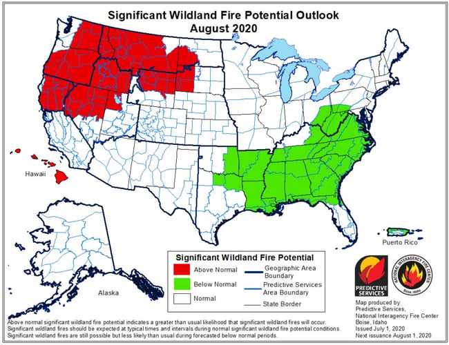 wildfire map washington state 2020 2020 Precipitation Trends Wildfire Outlook For The Pacific Northwest wildfire map washington state 2020