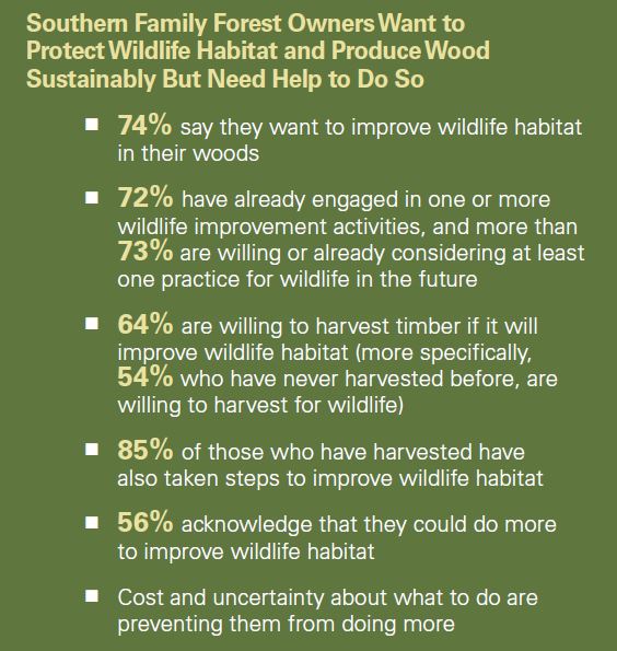 AFF Report Highlights Need for Wildlife Conservation in Southern Working Forests