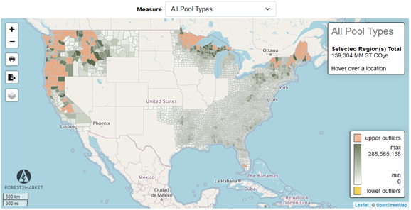 Which Region of the US Stores the Most Carbon in its Forests?